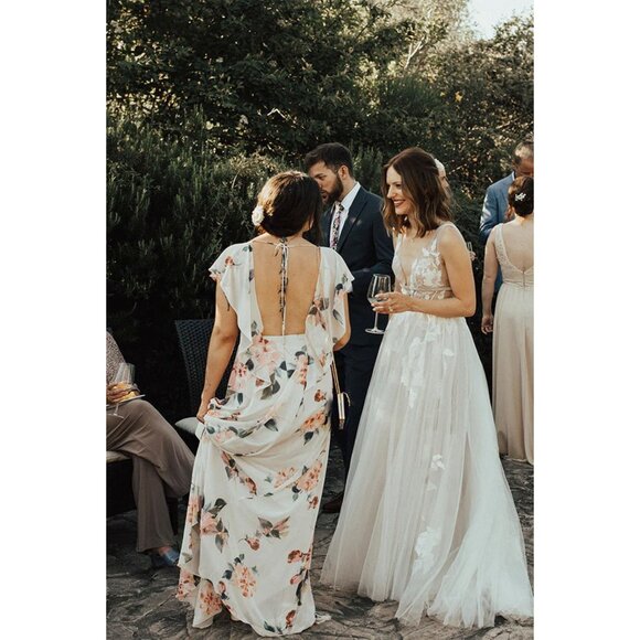 NWT Jenny Yoo Collection Alanna Dress Floral Ohana Bridesmaid Maxi Open Back 8 - Picture 4 of 16